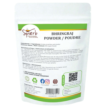 Spierb Bhringraj Powder - 250g - Back Pouch