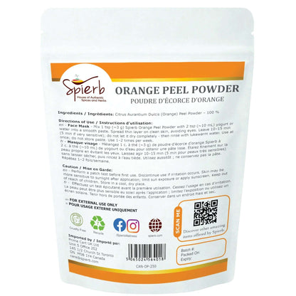 Spierb Orange Peel Powder - 250g - Back Pouch