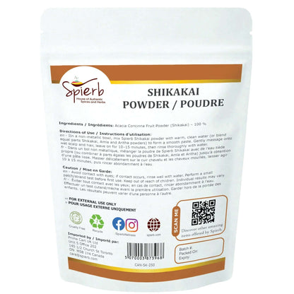 Spierb Shikakai Powder - 250g - Back Pouch